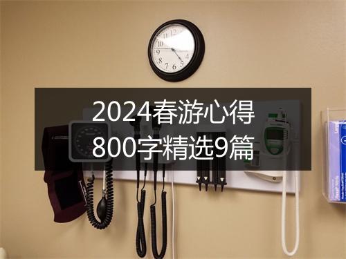 2024春游心得800字精选9篇