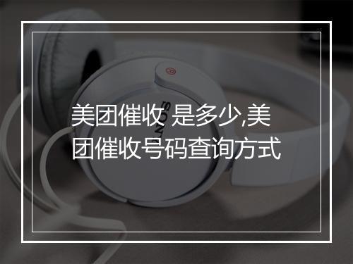 美团催收 是多少,美团催收号码查询方式