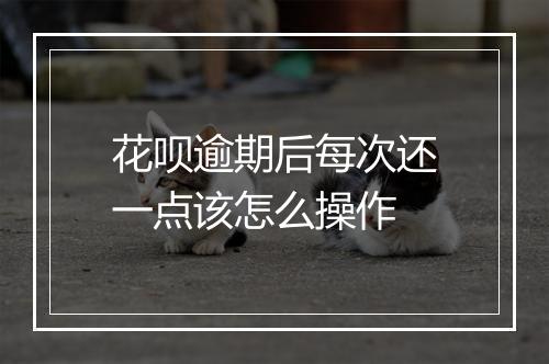 花呗逾期后每次还一点该怎么操作