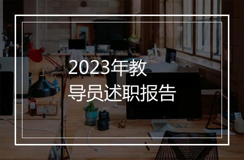 2023年教导员述职报告