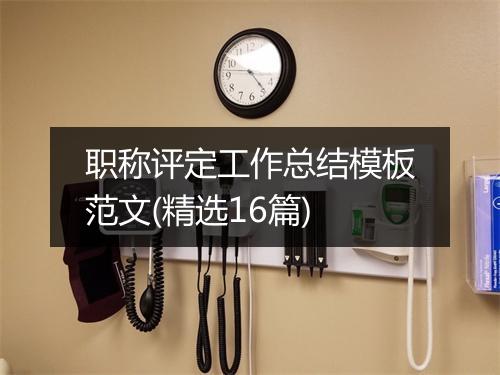 职称评定工作总结模板范文(精选16篇)