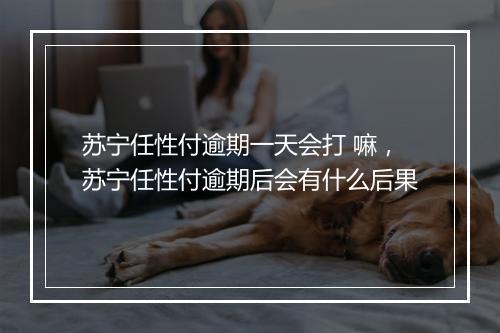 苏宁任性付逾期一天会打 嘛，苏宁任性付逾期后会有什么后果