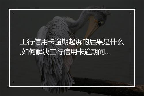 工行信用卡逾期起诉的后果是什么,如何解决工行信用卡逾期问题