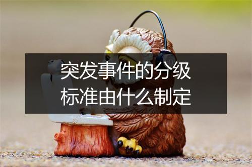 突发事件的分级标准由什么制定