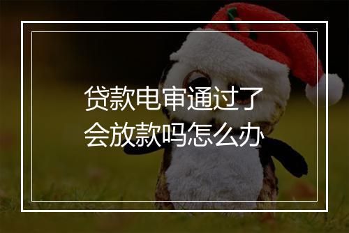 贷款电审通过了会放款吗怎么办