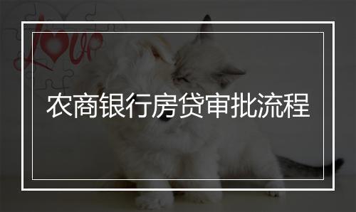 农商银行房贷审批流程