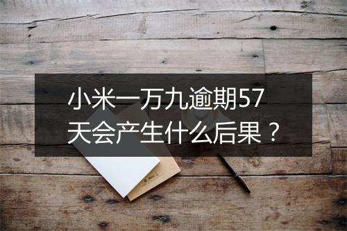 小米一万九逾期57天会产生什么后果？