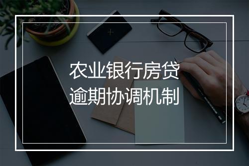 农业银行房贷逾期协调机制