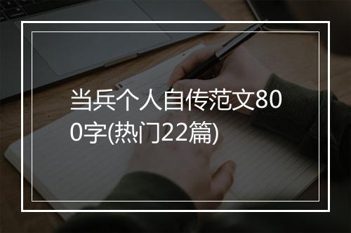 当兵个人自传范文800字(热门22篇)