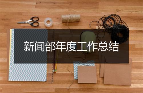 新闻部年度工作总结