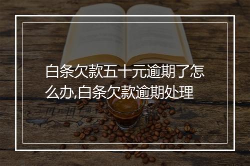 白条欠款五十元逾期了怎么办,白条欠款逾期处理