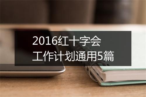 2016红十字会工作计划通用5篇