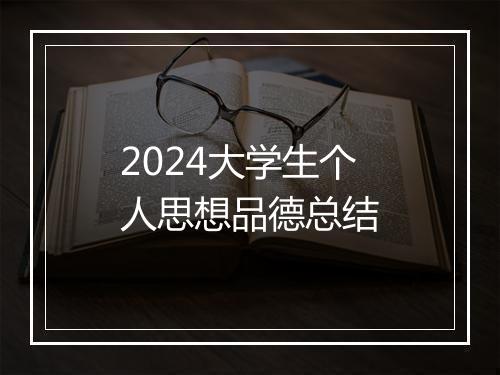 2024大学生个人思想品德总结