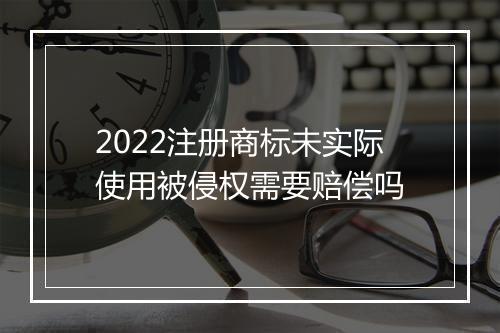 2022注册商标未实际使用被侵权需要赔偿吗