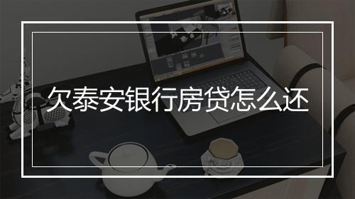 欠泰安银行房贷怎么还