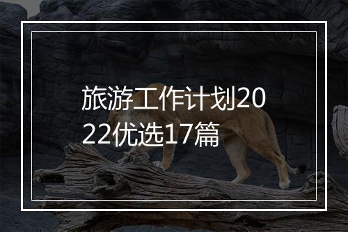 旅游工作计划2022优选17篇