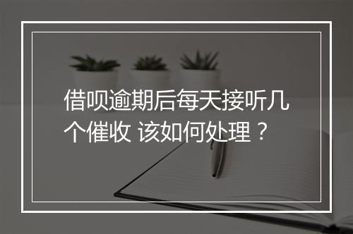 借呗逾期后每天接听几个催收 该如何处理？