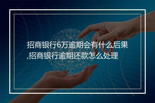 招商银行6万逾期会有什么后果,招商银行逾期还款怎么处理