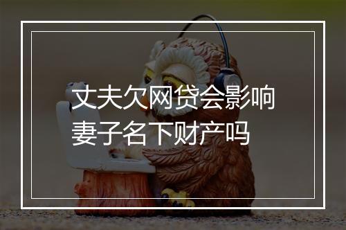丈夫欠网贷会影响妻子名下财产吗