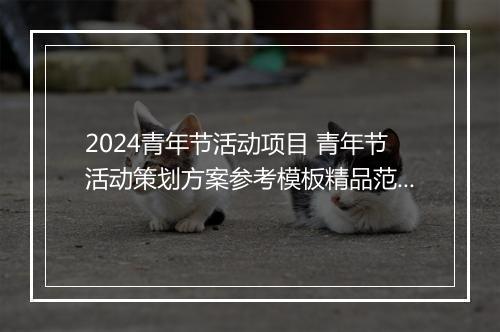 2024青年节活动项目 青年节活动策划方案参考模板精品范文10篇