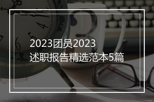 2023团员2023述职报告精选范本5篇
