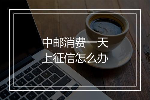 中邮消费一天上征信怎么办