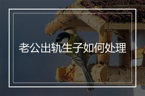 老公出轨生子如何处理