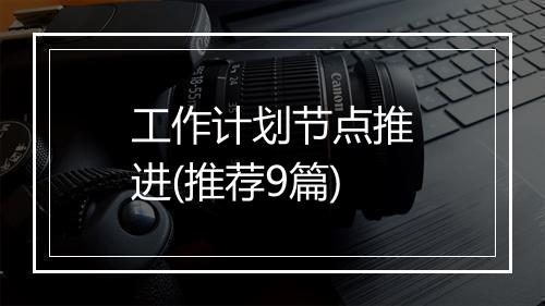 工作计划节点推进(推荐9篇)