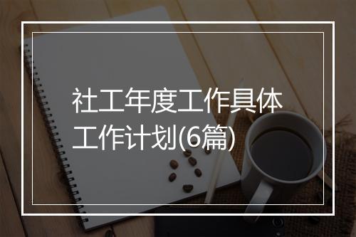 社工年度工作具体工作计划(6篇)