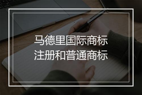 马德里国际商标注册和普通商标
