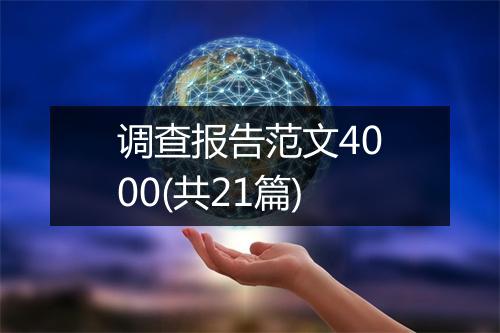 调查报告范文4000(共21篇)