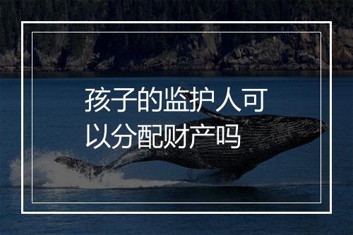 孩子的监护人可以分配财产吗