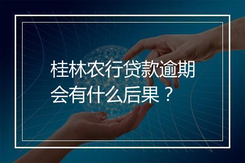 桂林农行贷款逾期会有什么后果？