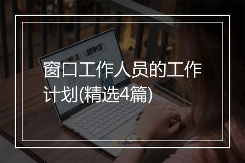 窗口工作人员的工作计划(精选4篇)
