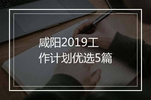 咸阳2019工作计划优选5篇