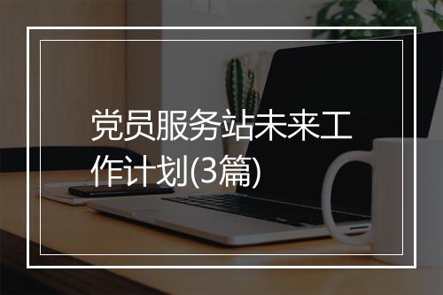 党员服务站未来工作计划(3篇)