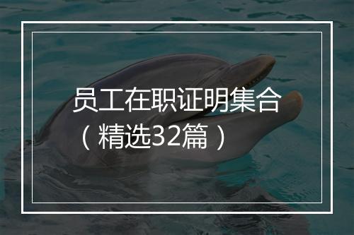 员工在职证明集合（精选32篇）