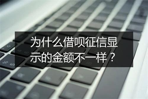 为什么借呗征信显示的金额不一样？