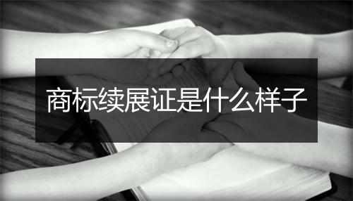 商标续展证是什么样子