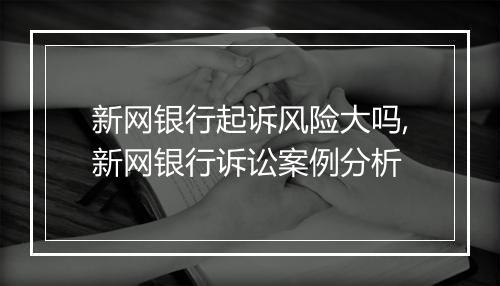 新网银行起诉风险大吗,新网银行诉讼案例分析