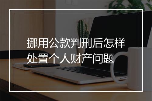 挪用公款判刑后怎样处置个人财产问题
