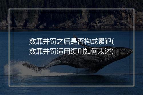 数罪并罚之后是否构成累犯(数罪并罚适用缓刑如何表述)