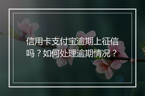 信用卡支付宝逾期上征信吗？如何处理逾期情况？