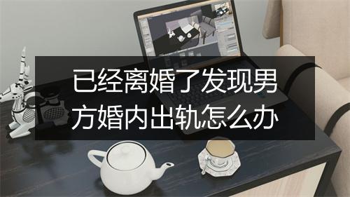 已经离婚了发现男方婚内出轨怎么办