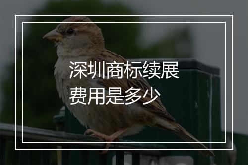 深圳商标续展费用是多少