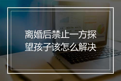 离婚后禁止一方探望孩子该怎么解决