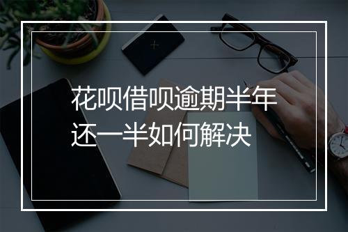 花呗借呗逾期半年还一半如何解决
