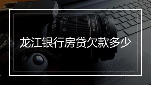 龙江银行房贷欠款多少