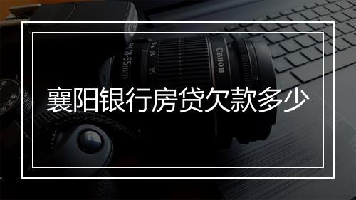 襄阳银行房贷欠款多少