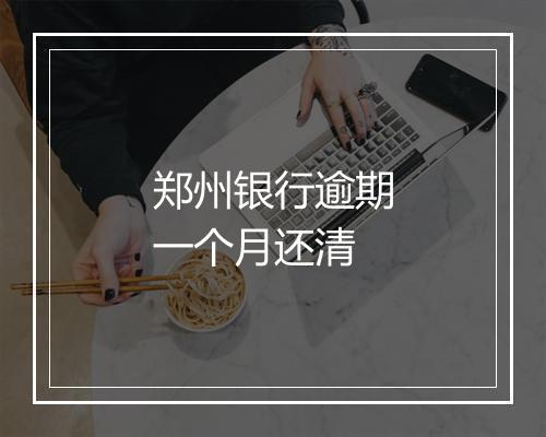 郑州银行逾期一个月还清